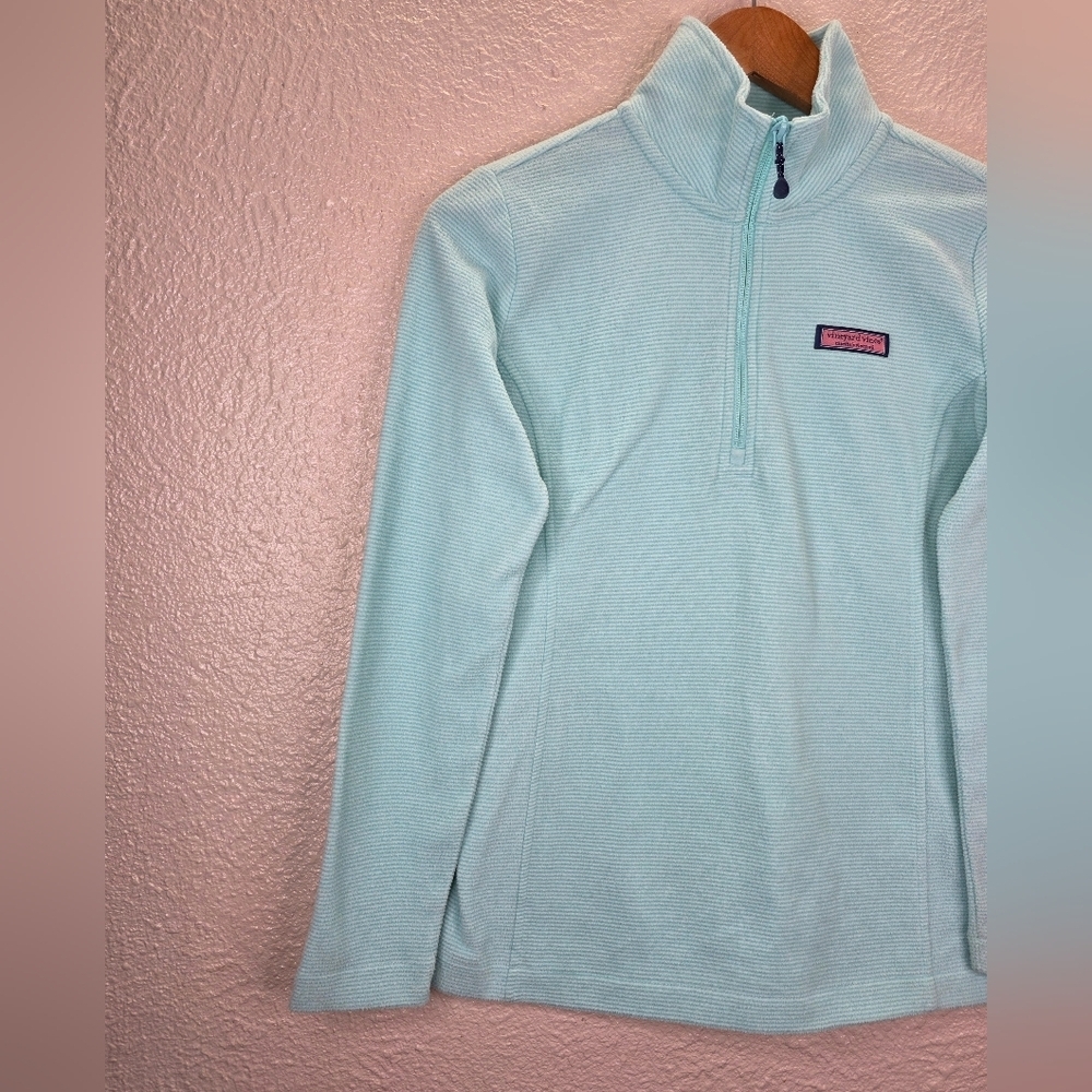 Vineyard Vines Quarter Zip Soft Comfort Sweater Color Mint Size Xxs Pull Over - Picture 6 of 14